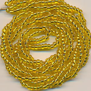 Rocailles kristall gold lining, Inhalt 6,5 g, Größe 8/0 (3,1 mm) böhmisch Strang