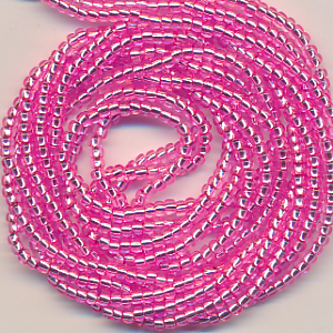 Rocailles pink rosa Silberblatt, Inhalt 9 g, Größe 9/0, böhmisch Strang*