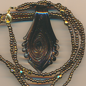 Anhänger schwarz kupfer, Größe 53 x 30 mm, Inhalt 1 Stück, Bronzeperlen