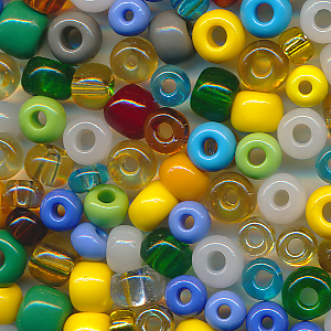 Rocailles Mix bunt, Inhalt 75 g, Größe 6,0 - 8,5 mm, XXL böhmisch