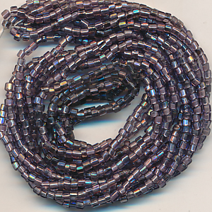 Cut-Hexa dark violett, Inhalt 6 g, Größe 2 mm, antik Strang