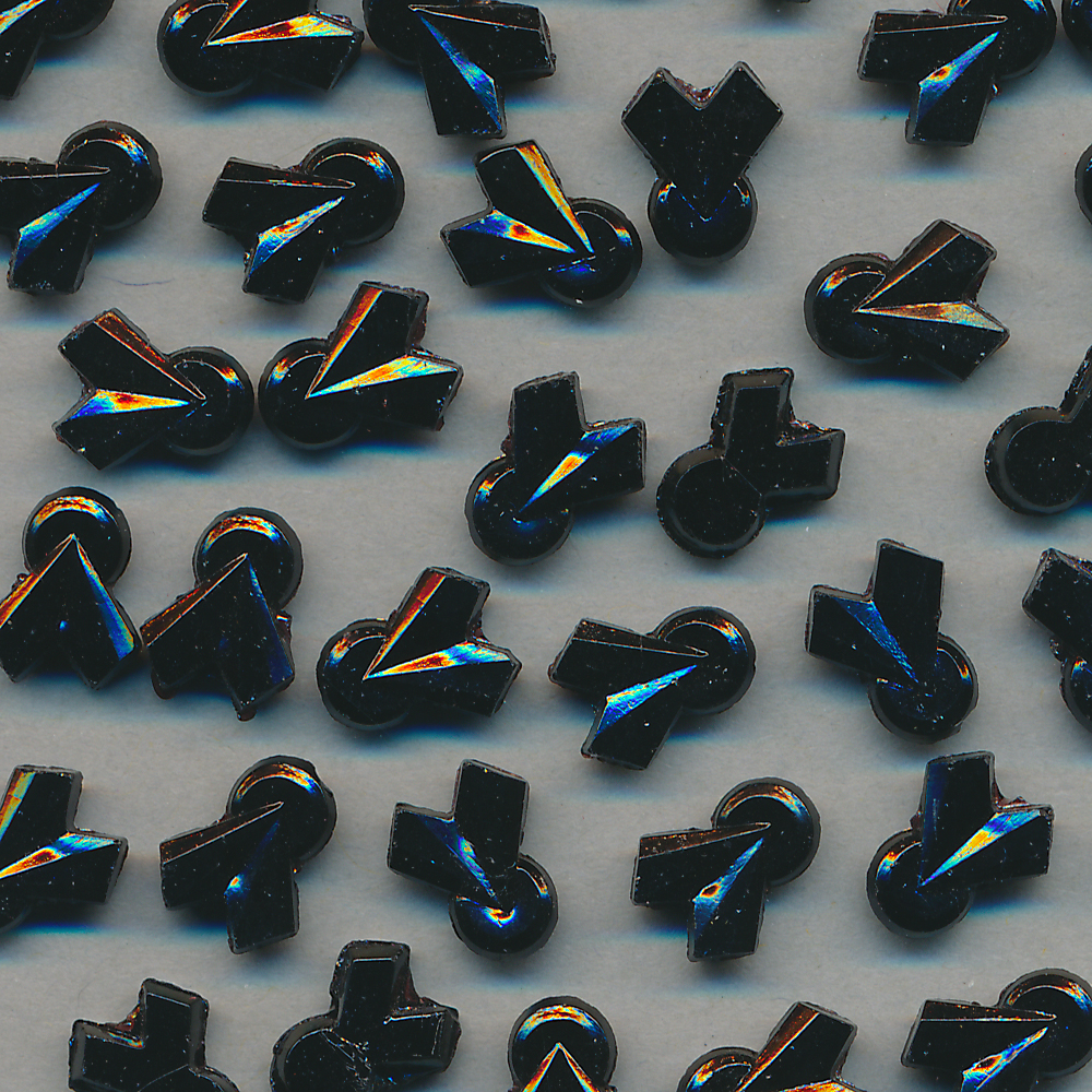 Glas-Perlen jet-schwarz, Inhalt 30 Stück, antik, Größe 7 mm